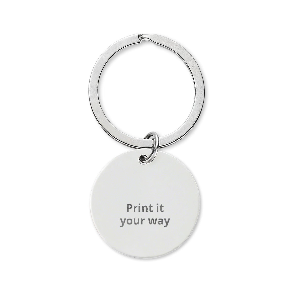 Stainless Steel Round Keychain (Engraving)